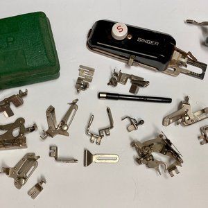 Vintage LOT of SINGER SEWING MACHINE PARTS ATTACHMENTS FEET & ACCESSORIES